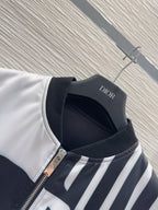 CD 25 Baseball Jacket Black White Polyester