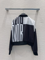 CD 25 Baseball Jacket Black White Polyester