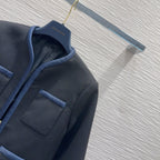 LV 25 Jacket Black Blue Polyester Wool
