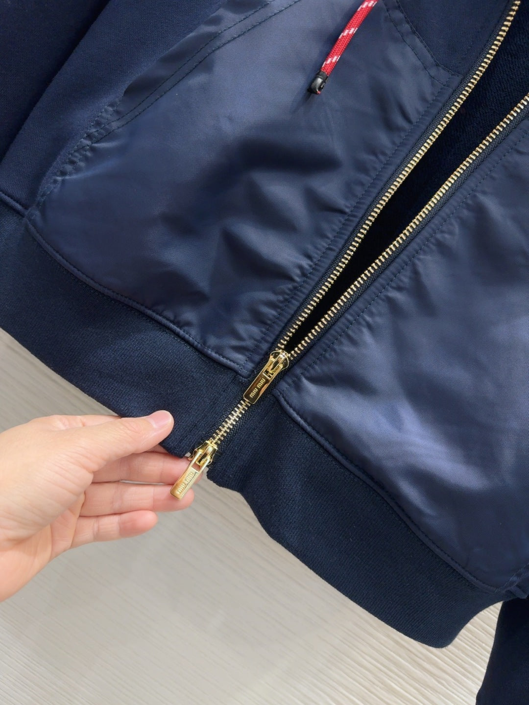 Miu Miu 25 Jacket Dark Blue Cotton