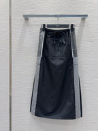 CD 25 Long Skirt Black White Polyester