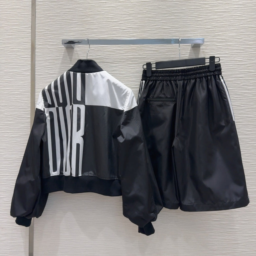 CD 25 Casual Suit Black White Polyester