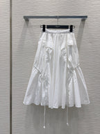 Prada 25 Jacket and Skirt White Polyester