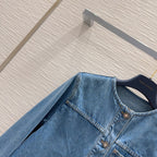 LV 25 Long Sleeve Denim Jacket Blue Cotton