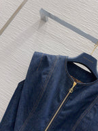 LV 25 Denim Dress Blue Cotton