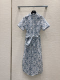 CD 2025 Butterfly Dress White Blue Cotton