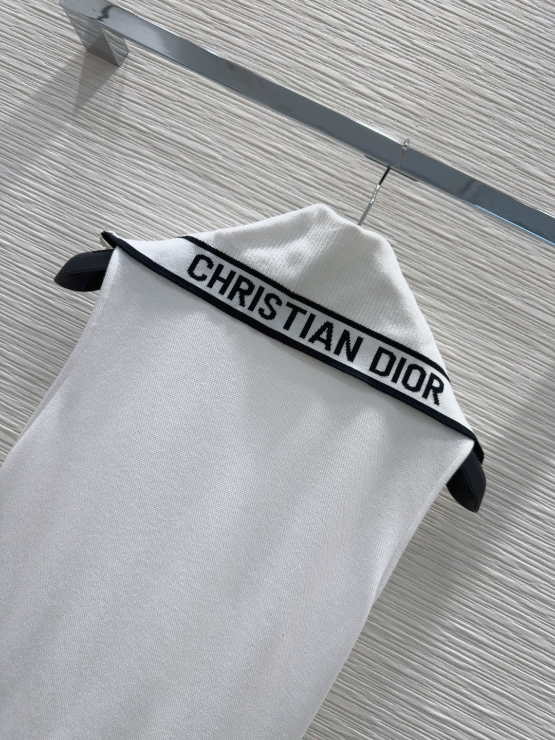 CD 2025 Vest Dress White mix Navy blue Cotton Polyester