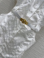 LV 25S Classic Stylish Dress White Polyester