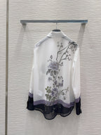 CD 25 Slightly Transparent Shirt White Polyester
