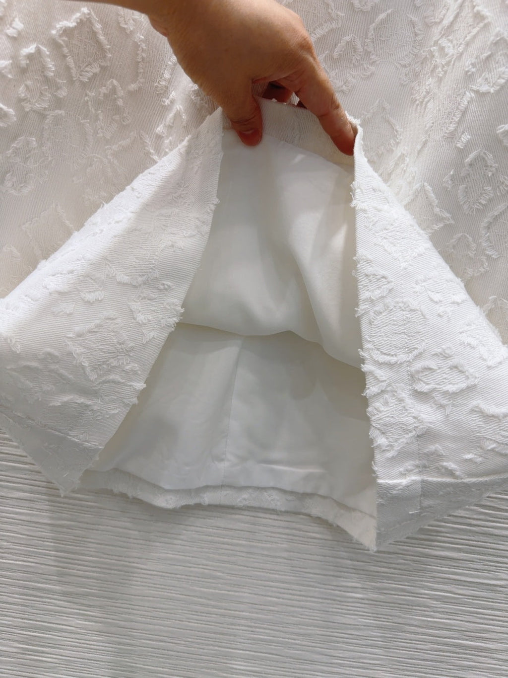 LV 25S Back Zipper Cute Vest  Dress White Cotton