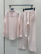 LV 25S Slightly Transparent Set Pink White Poliester