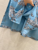 CD 25 Forest Dress Blue mix White Polyester