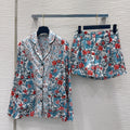 LV 25S Monogram Print Suit Flower Set Multicolor Cotton