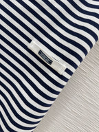 Prada 25 Striped Dress Black White Polyester