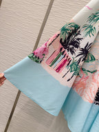 CD 25 Long Skirt Light blue mix Colors Polyester
