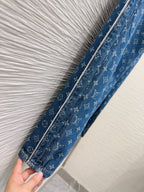LV 25 Both Muscular Soft Denim Pants Blue Cotton