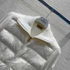 Moncler 25 Jacket White Polyester Mix Wool