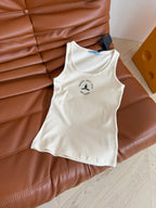 Prada 25 Small Vest with Letter Logo Print Cotton