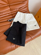 Prada 25 Short Black and White Cotton