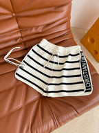 CD 25 Set White Black Stripes Cotton