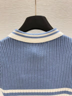 Dior Polo Shirt Demin Blue Cachemire 232760