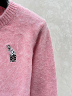Loewe 2025 Round Neck Embroidered Logo Sweater Wool