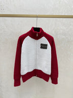 Miumiu 2025 Jacket Red and Black Wool 706677