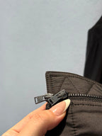 Fendi 25 Hooded Vest Black Polyester Fiber
