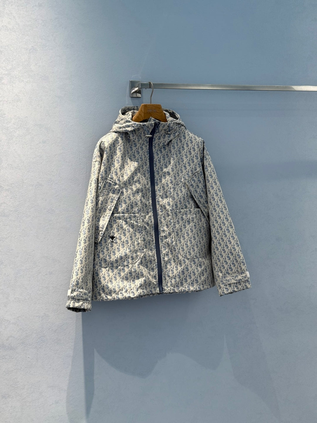 CD 25 hooded jacket baby blue polyester