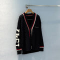 CD 25 Cardigan Black Red White Cotton