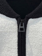CD 25 Baseball Jacket Black White Cotton Polyester Nylon