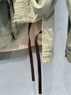 Loewe 25 Jacket Beige Green Cotton And Denim