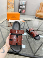 HM Men's Chypre Slide Red Cowhide 544582