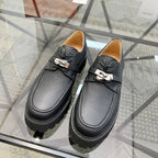 HM Men's First oxford Loafer Black Cowhide 590524