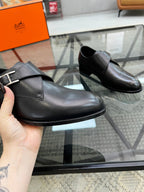 HM Men's Loafer Black Smooth Cowhide 638515