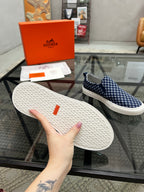 HM Men's Lucky Slip-on Blue Printed Fabric 741690