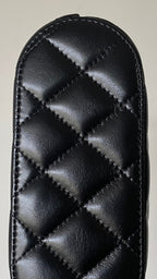 CC Clutch with chain 18  black brown suede calfskin