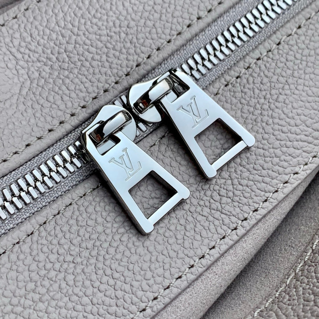 LV OnTheGo East West Bag Gray White Monogram Empreinte leather 240824