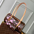 LV x TM Papillon 27cm Sakura Brown Cherry Blossom Monogram Canvas