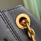 Anytime 42cm Tote Bag Black Gold Empreinte leather 250554