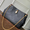 Anytime 42cm Tote Bag Black Gold Empreinte leather 250554