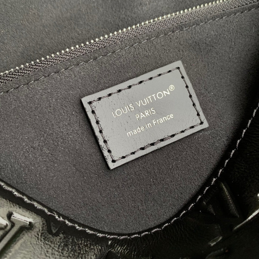 LV 2025 Trunkie Bag 27cm Black Silver Patent Leather 347372
