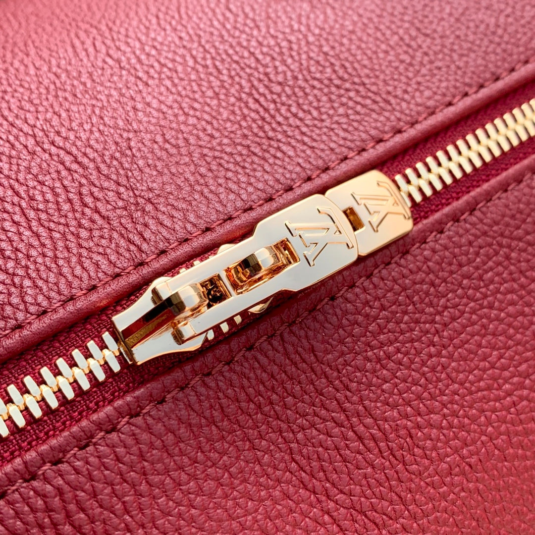 LV 2025 Express MM Bag 36cm Burgundy Brown Calfskin 347429