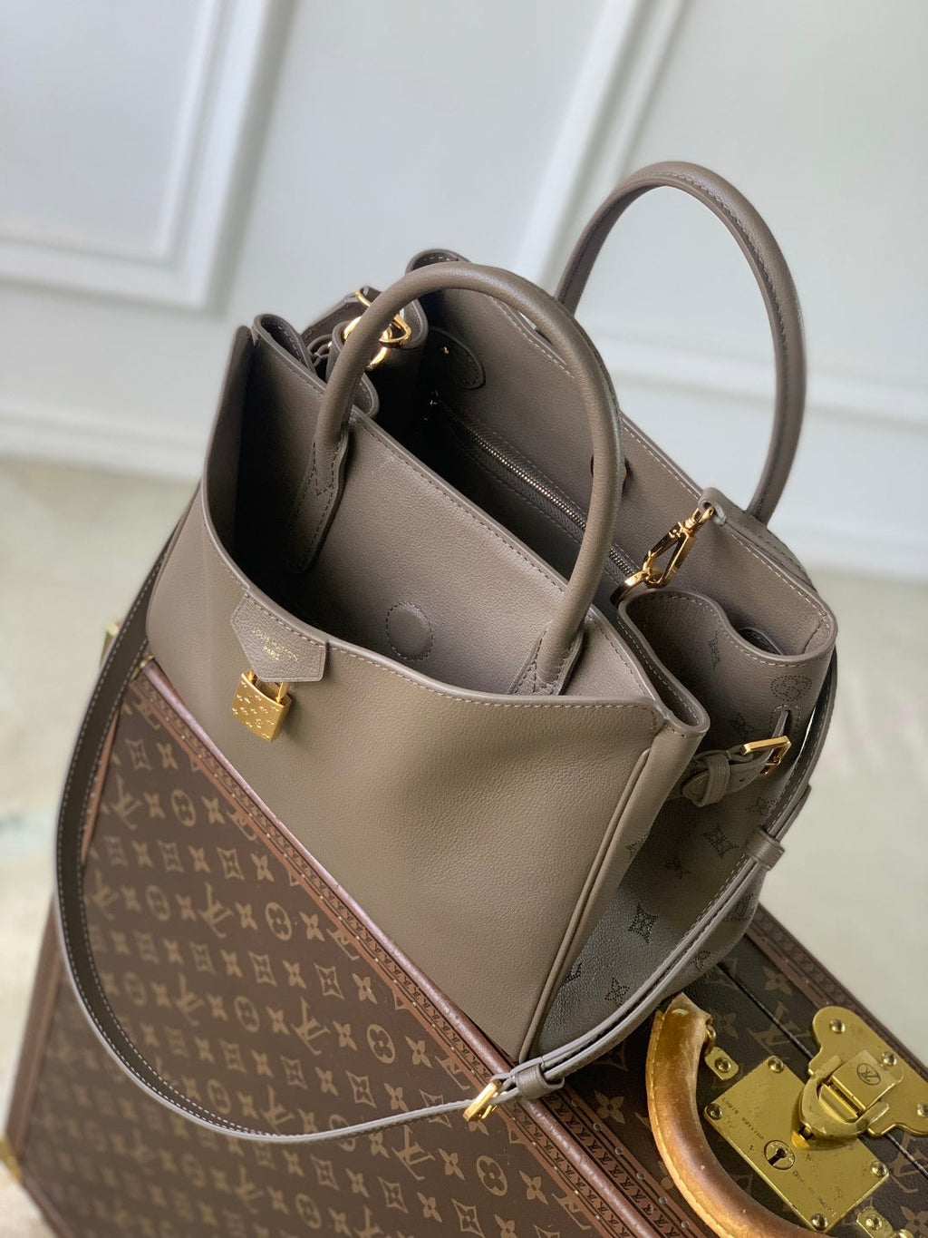 LV 2025 Vendome PM Bag Taupe Calfskin 347427