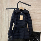 Burberry 25 Double-Breasted Slim Fit Short Down Jacket Black Polyester