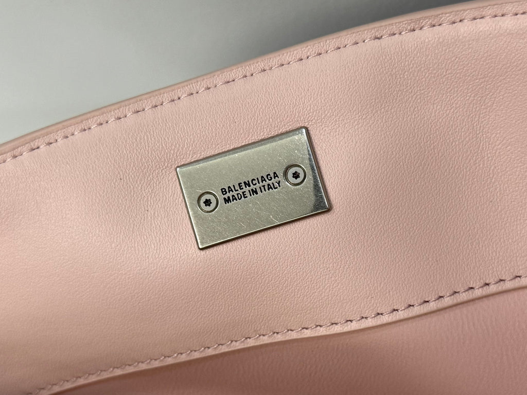 Balenciaga Small  Bag 29 Light Pink Calfskin Sliver Hardware