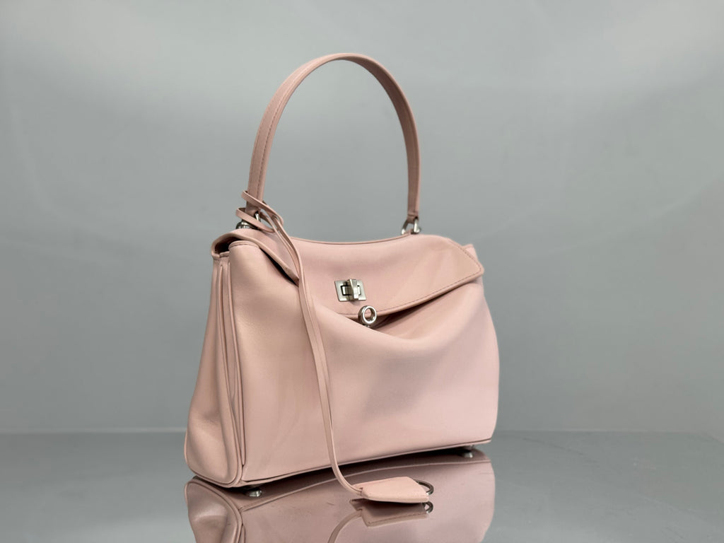Balenciaga Small  Bag 29 Light Pink Calfskin Sliver Hardware