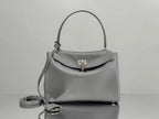 Balenciaga Small Bag 29 Gray Calfskin Sliver Hardware
