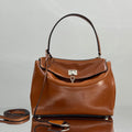 Balenciaga Small Bag 29 Camel Brown Cowhide Sliver Hardware