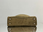 Balenciaga LargeBag 40 Olive Green Suede Sliver Hardware